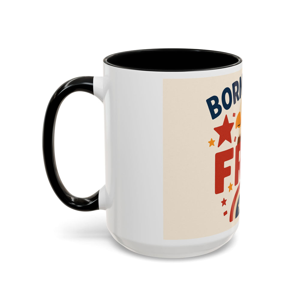 Born to be Free Accent Coffee Mug - Patriotic American Theme, Ideal Gift for Fourth of July, Memorial Day, Home or Office Decor, Fun [...]