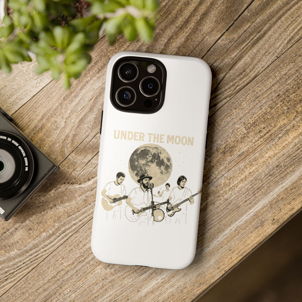 Moonlit Music Phone Case, Stellar Band Phone Cover, Celestial Gift for Music Lovers, Under the Moon Design, Festival Accessories