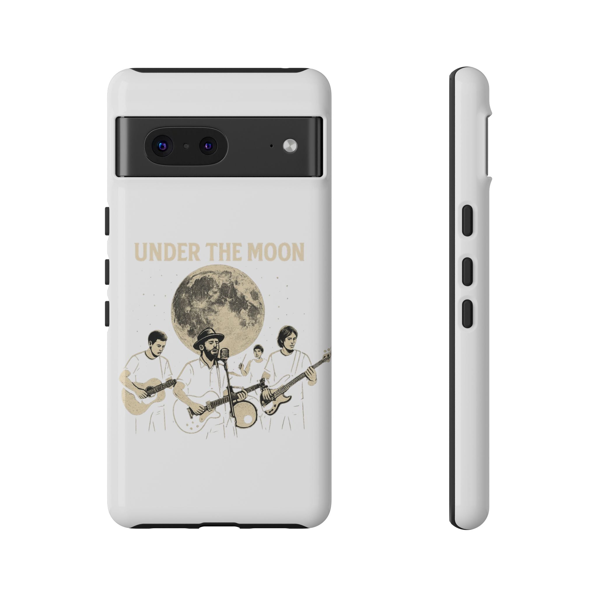 Moonlit Music Phone Case, Stellar Band Phone Cover, Celestial Gift for Music Lovers, Under the Moon Design, Festival Accessories