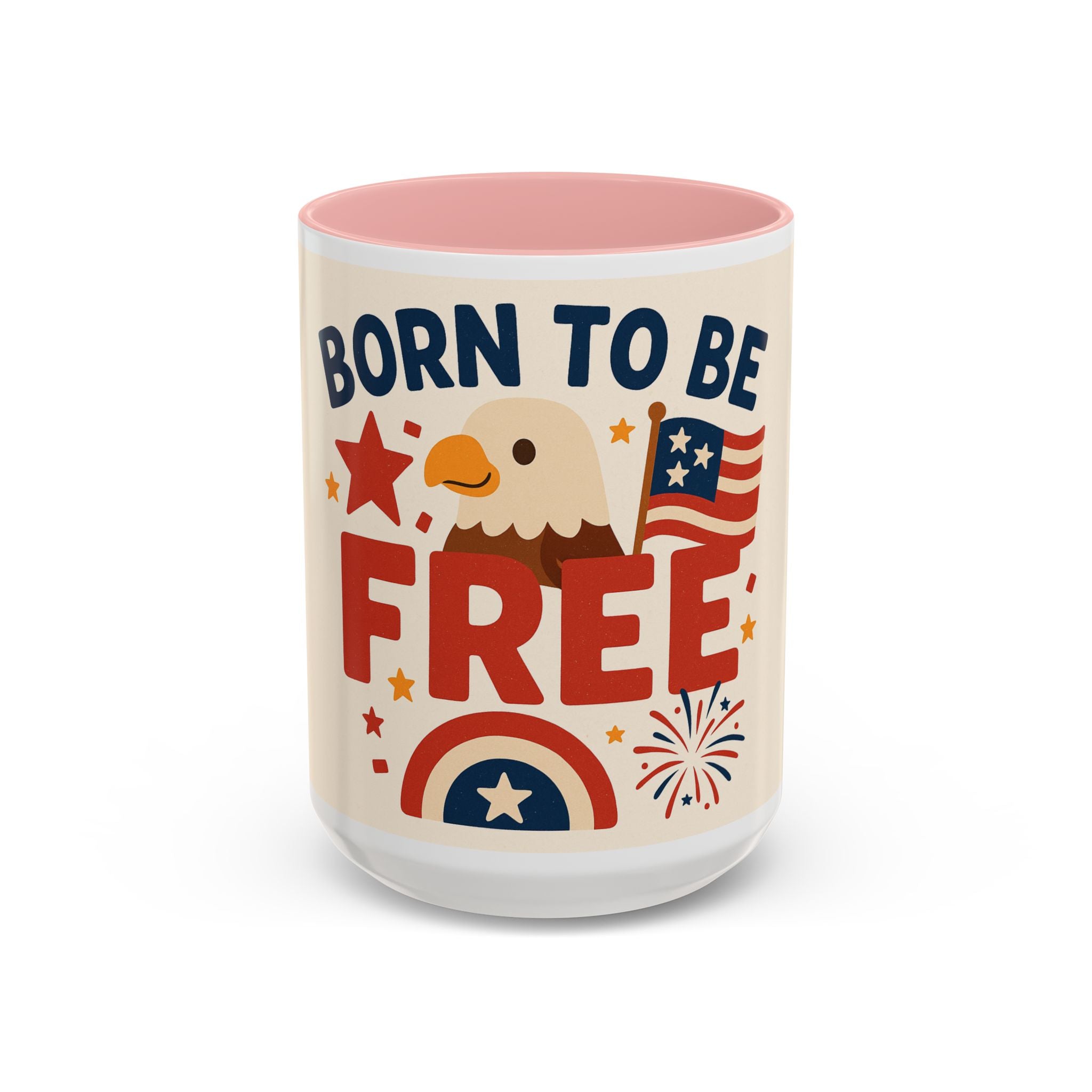 Born to be Free Accent Coffee Mug - Patriotic American Theme, Ideal Gift for Fourth of July, Memorial Day, Home or Office Decor, Fun [...]