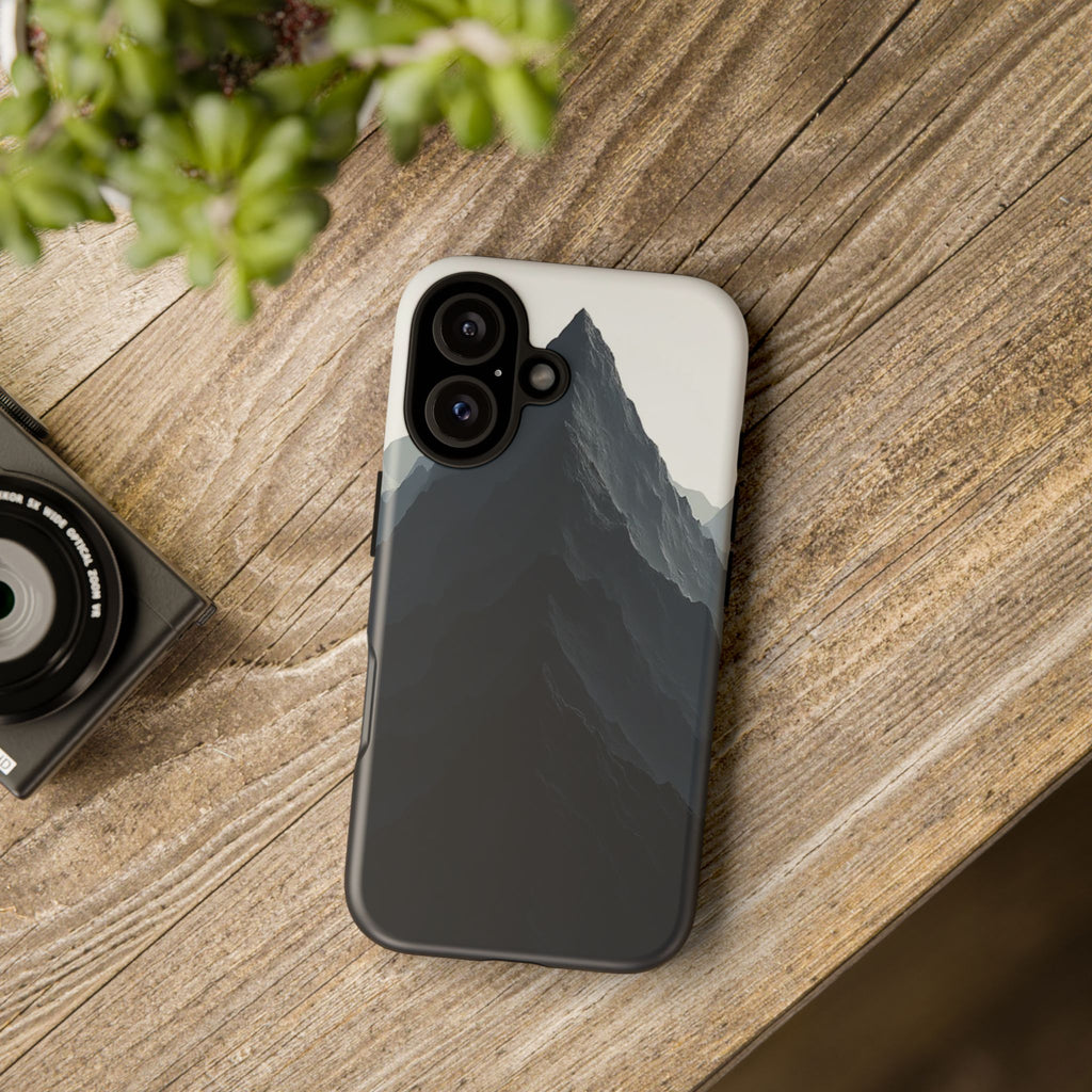 Stylish Phone Case with Mountain Design, Tough Cases, Durable Phone Cover, Nature Lover Gift, Outdoor Adventure Accessory