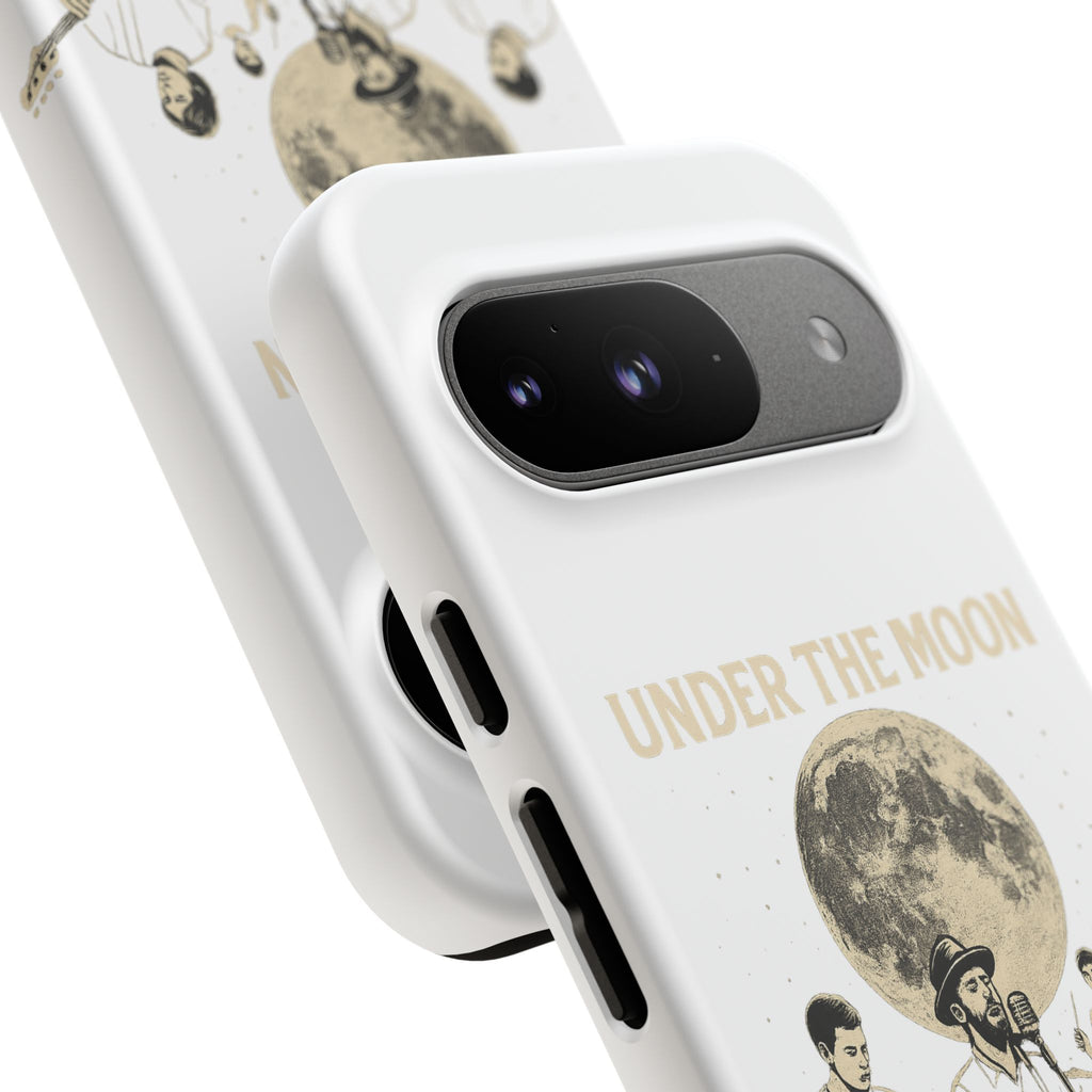Moonlit Music Phone Case, Stellar Band Phone Cover, Celestial Gift for Music Lovers, Under the Moon Design, Festival Accessories