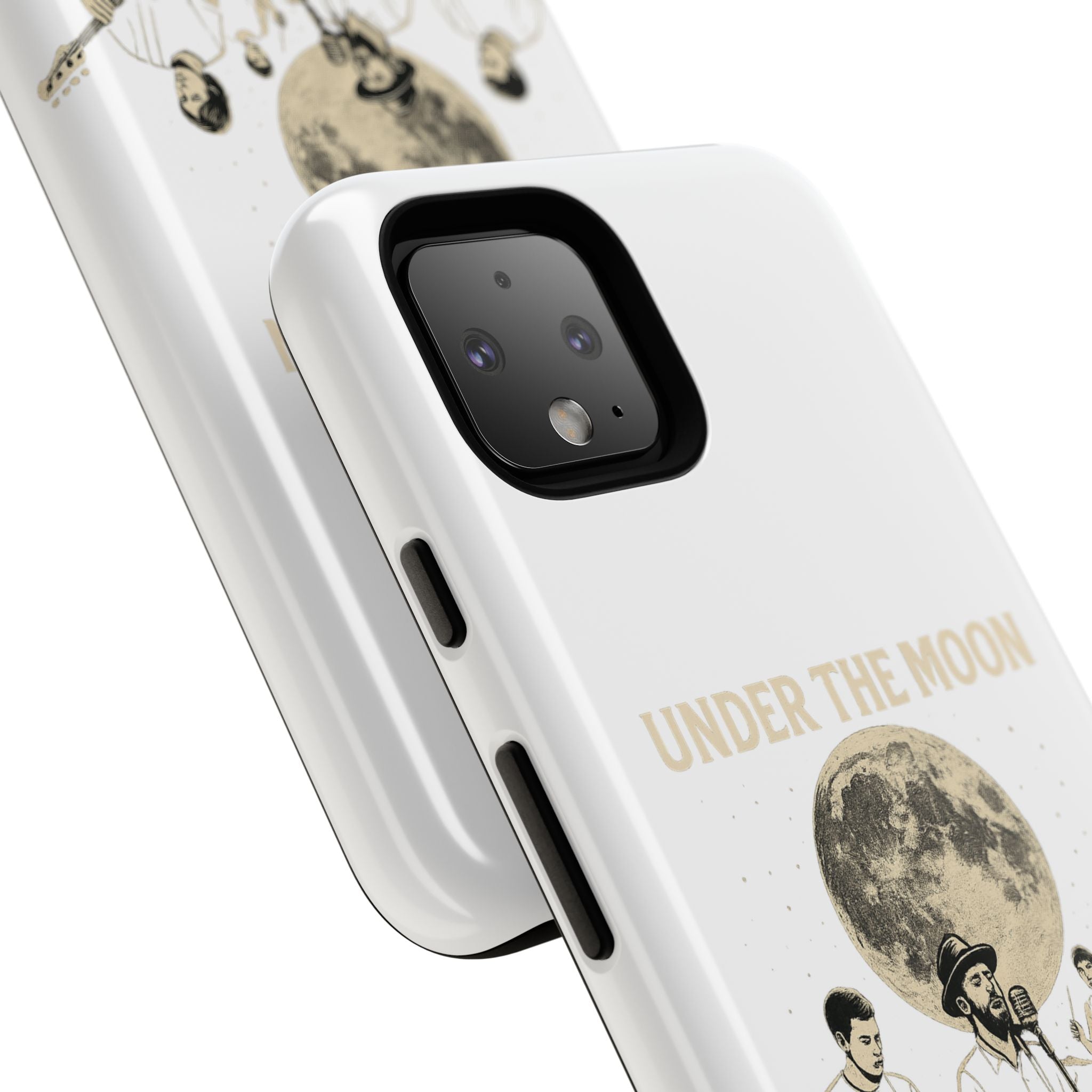Moonlit Music Phone Case, Stellar Band Phone Cover, Celestial Gift for Music Lovers, Under the Moon Design, Festival Accessories