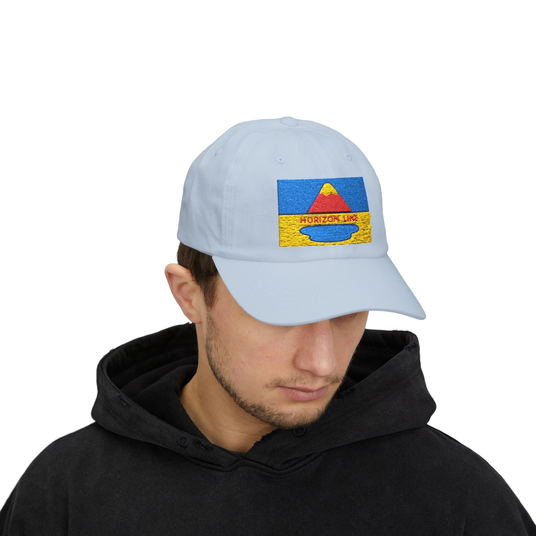 Classic Dad Cap with Horizon Line Design | Casual Hat, Adjustable Cap, Gift for Dads, Summer Accessory, Outdoor Cap