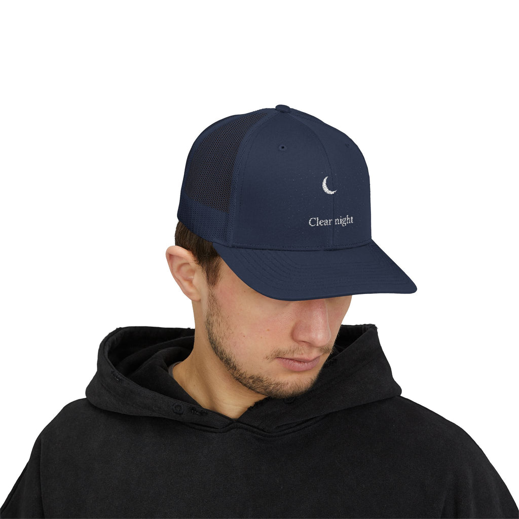 Clear Night Snapback Trucker Cap, Custom Cap, Casual Hat, Outdoor Gear, Festival Accessory, Night Sky Fashion