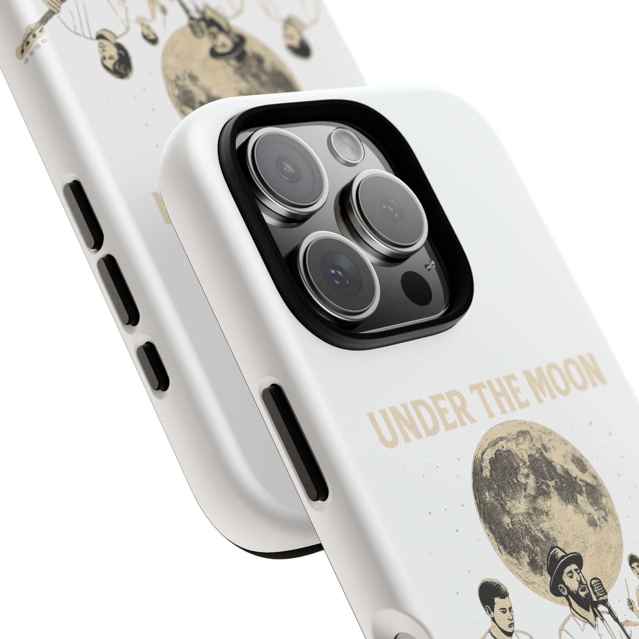 Moonlit Music Phone Case, Stellar Band Phone Cover, Celestial Gift for Music Lovers, Under the Moon Design, Festival Accessories