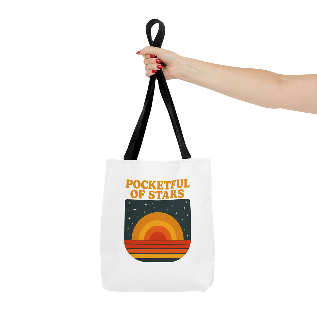 Retro Inspired Tote Bag - Pocketful of Stars, Eco-Friendly Bag, Beach Tote, Gift for Her, Boho Chic Accessory