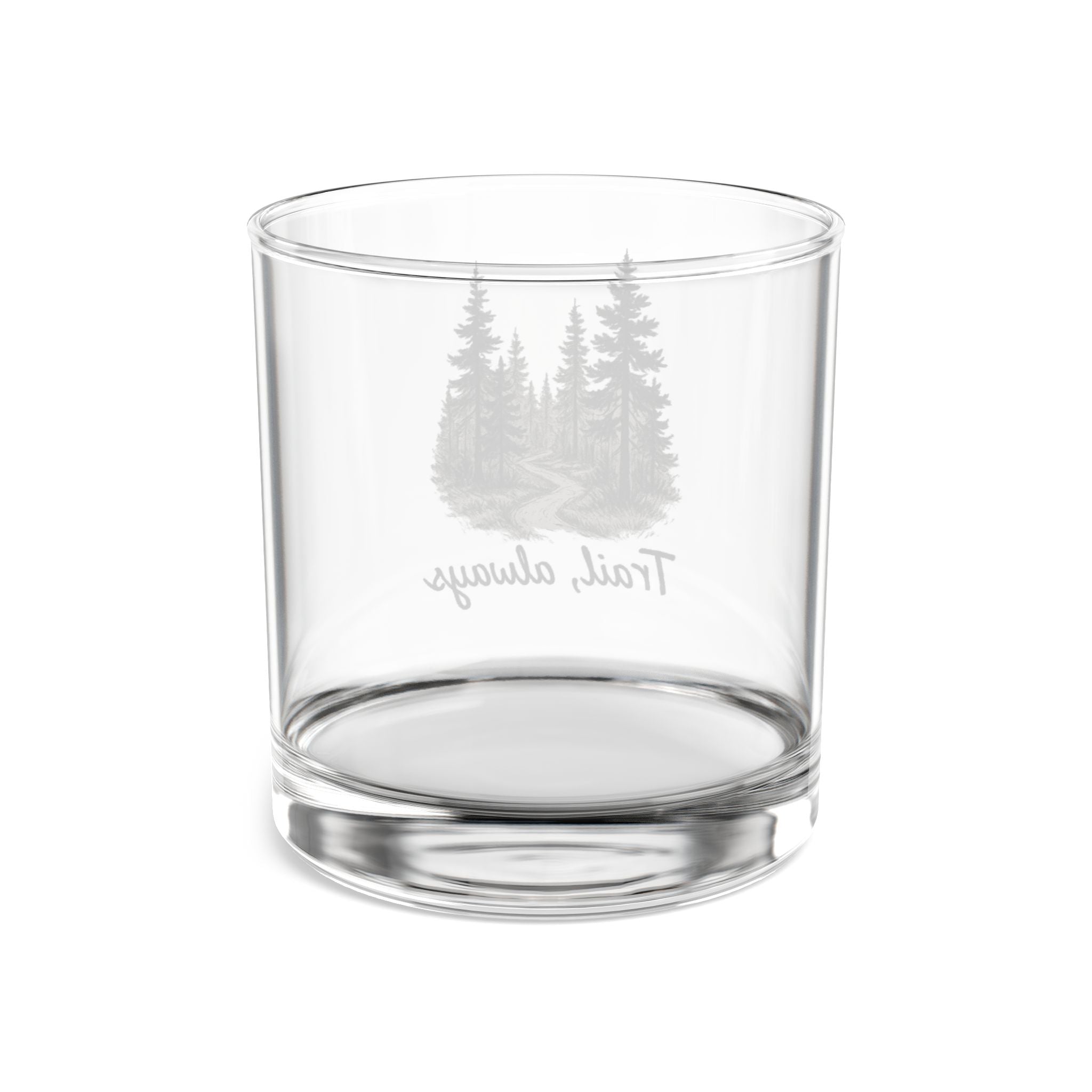 Trail Always Rocks Glass, 10oz | Perfect Gift for Outdoors Lovers, Home Bar Decor, Whiskey Glass, Camping Gift, Nature Enthusiast