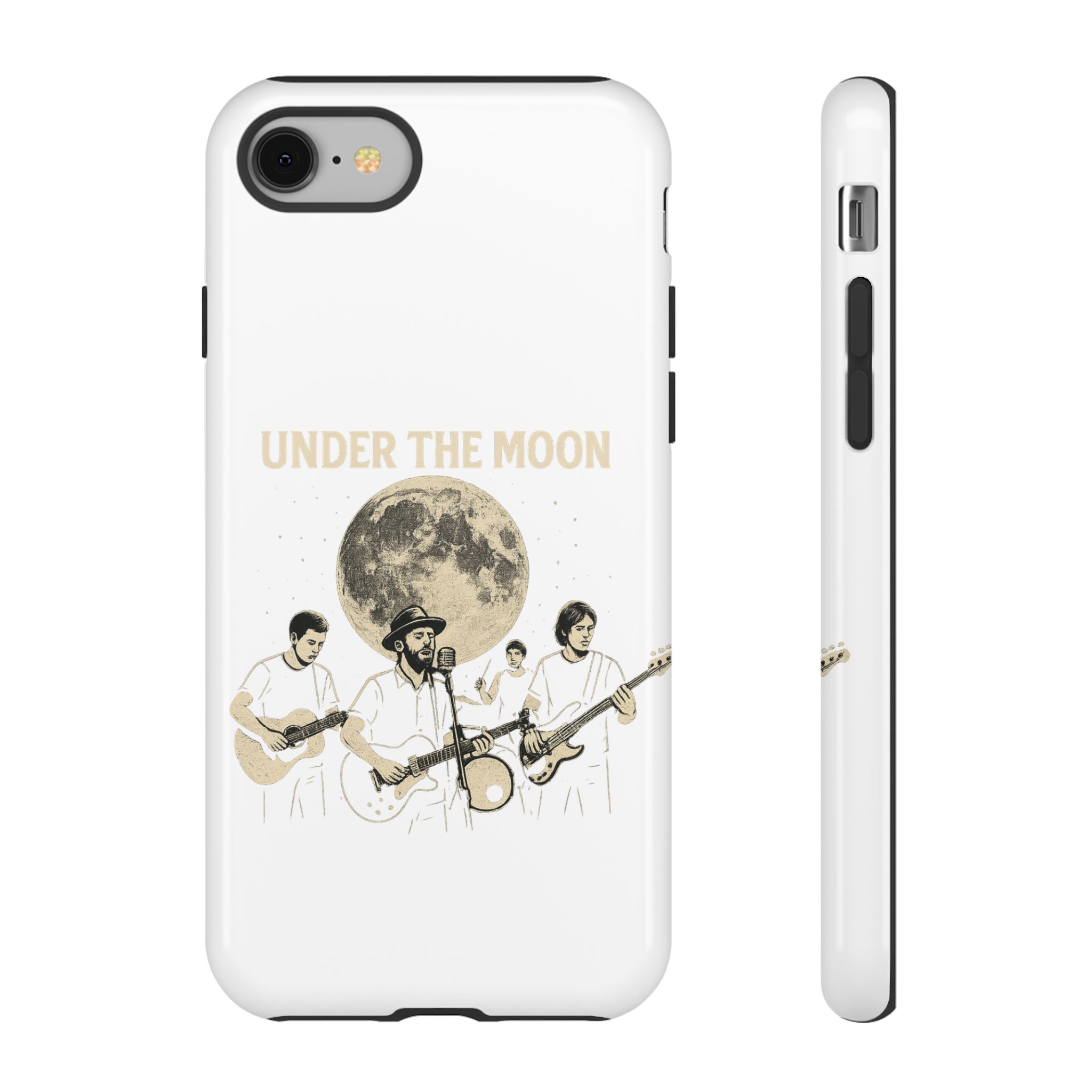 Moonlit Music Phone Case, Stellar Band Phone Cover, Celestial Gift for Music Lovers, Under the Moon Design, Festival Accessories