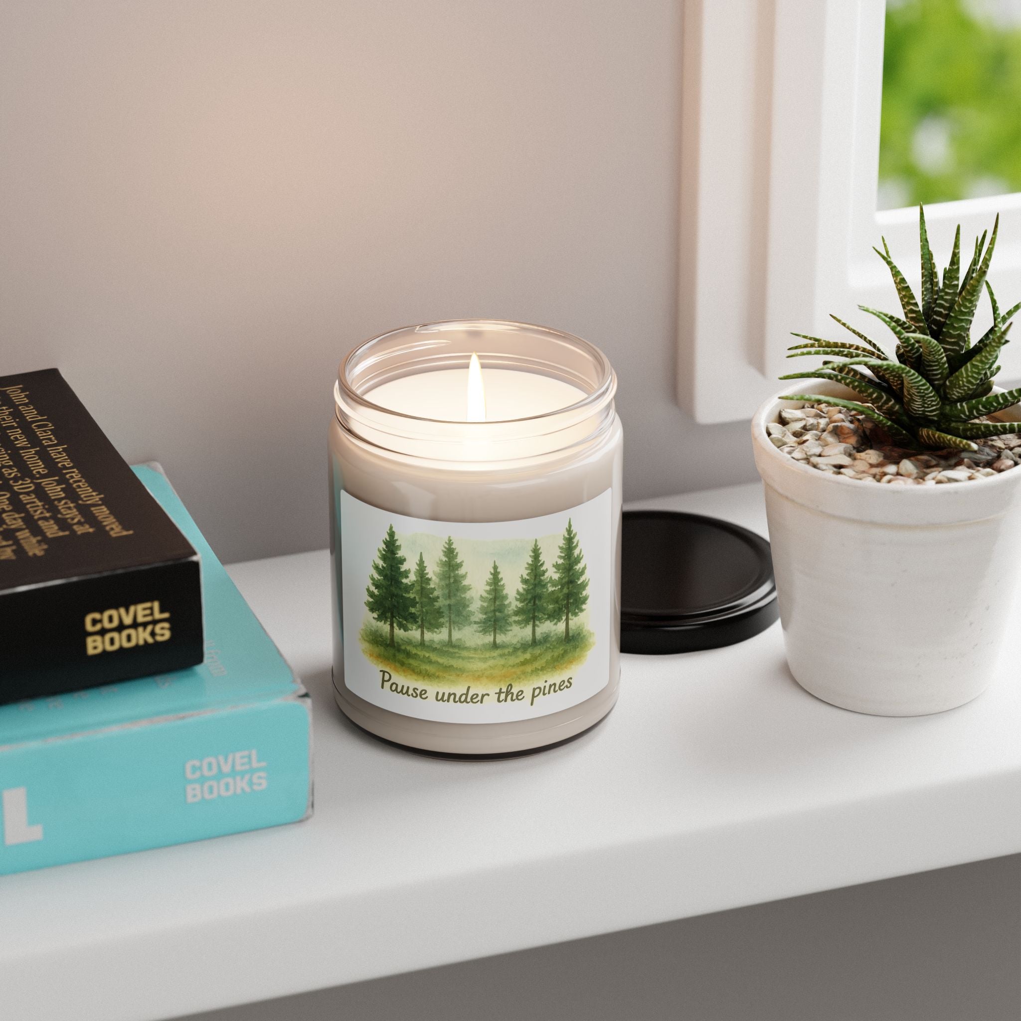 Scented Soy Candle - Pause Under the Pines: Eco-Friendly Aromatherapy, Relaxation Gift, Home Décor, Cozy Vibes, Holiday Fragrance