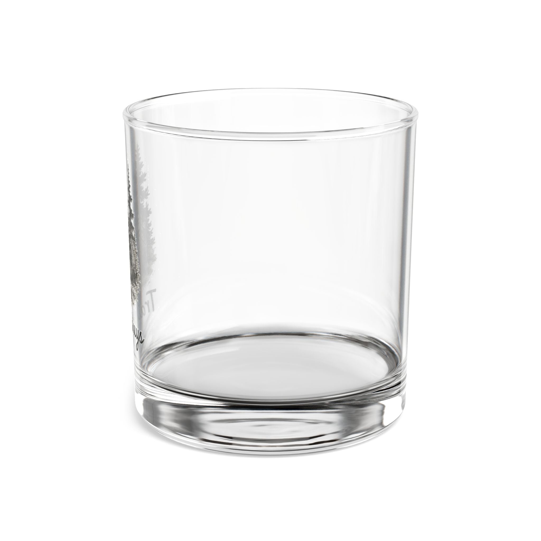 Trail Always Rocks Glass, 10oz | Perfect Gift for Outdoors Lovers, Home Bar Decor, Whiskey Glass, Camping Gift, Nature Enthusiast