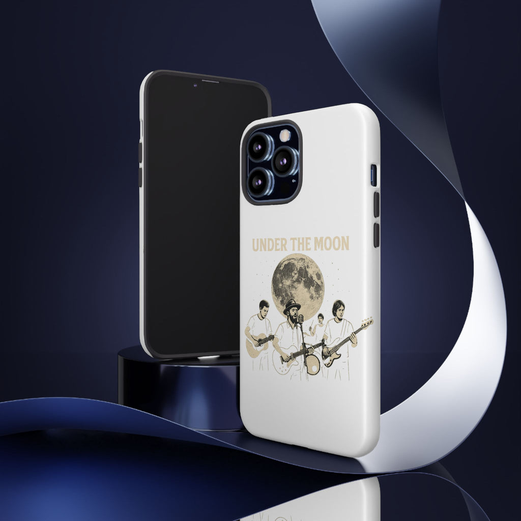 Moonlit Music Phone Case, Stellar Band Phone Cover, Celestial Gift for Music Lovers, Under the Moon Design, Festival Accessories