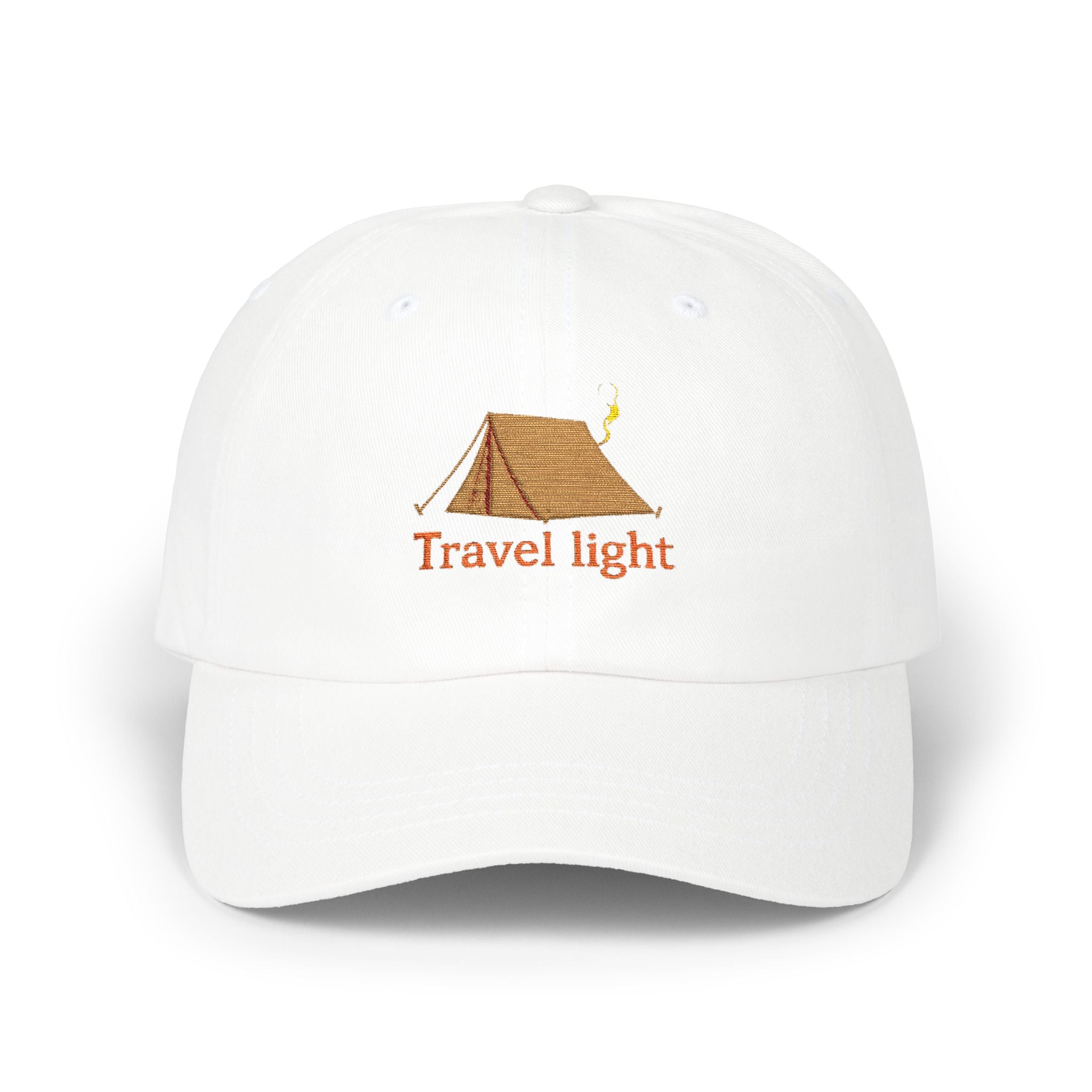 Travel Light Classic Dad Cap | Outdoor Adventure Baseball Hat | Gift for Campers | Summer Caps | Hiking Hats | Casual Sun Hat