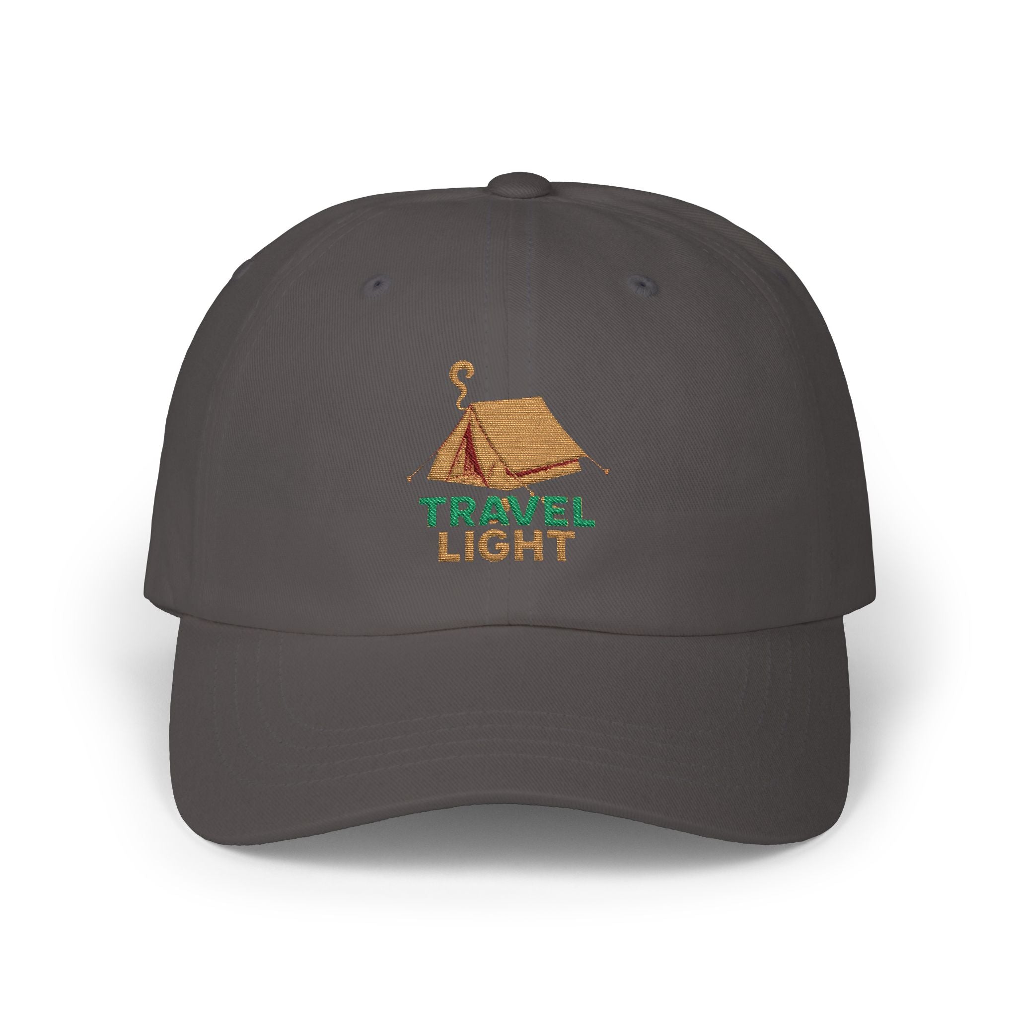 Travel Light Dad Cap | Casual Fashion Hat, Summer Accessory, Gift for Travelers, Outdoor Gear, Vacation Essential