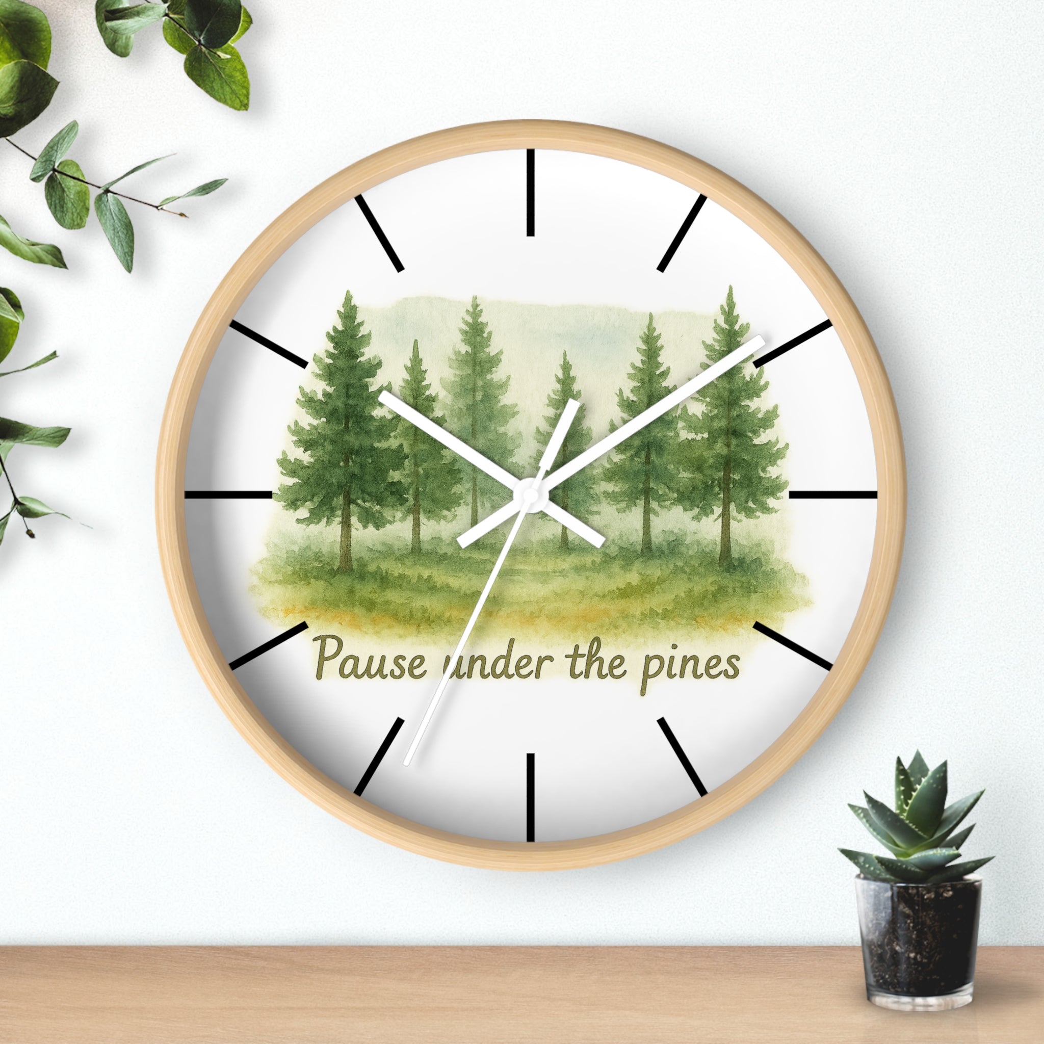 Nature-Inspired Wall Clock with Forest Design | 'Pause Under the Pines' | Perfect for Home Decor, Gift for Nature Lovers, Cozy Living [...]