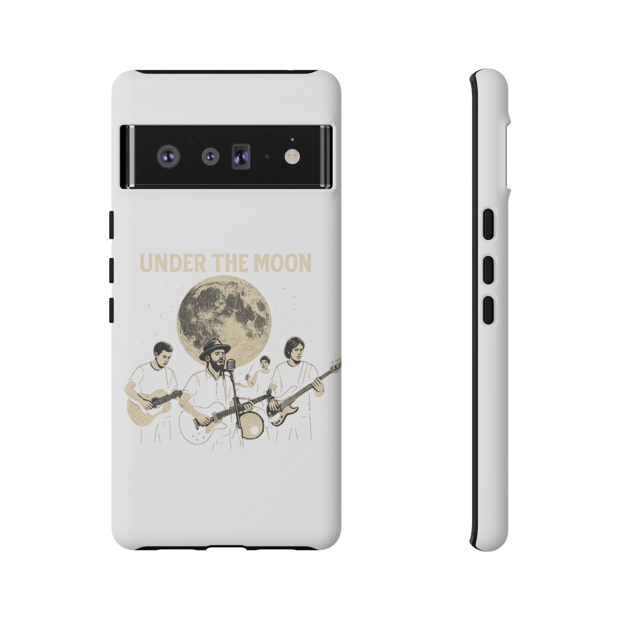 Moonlit Music Phone Case, Stellar Band Phone Cover, Celestial Gift for Music Lovers, Under the Moon Design, Festival Accessories