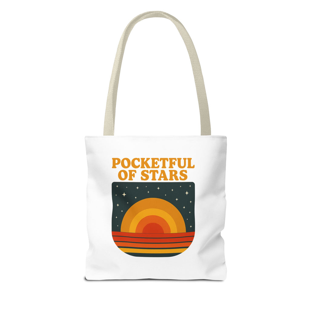Retro Inspired Tote Bag - Pocketful of Stars, Eco-Friendly Bag, Beach Tote, Gift for Her, Boho Chic Accessory