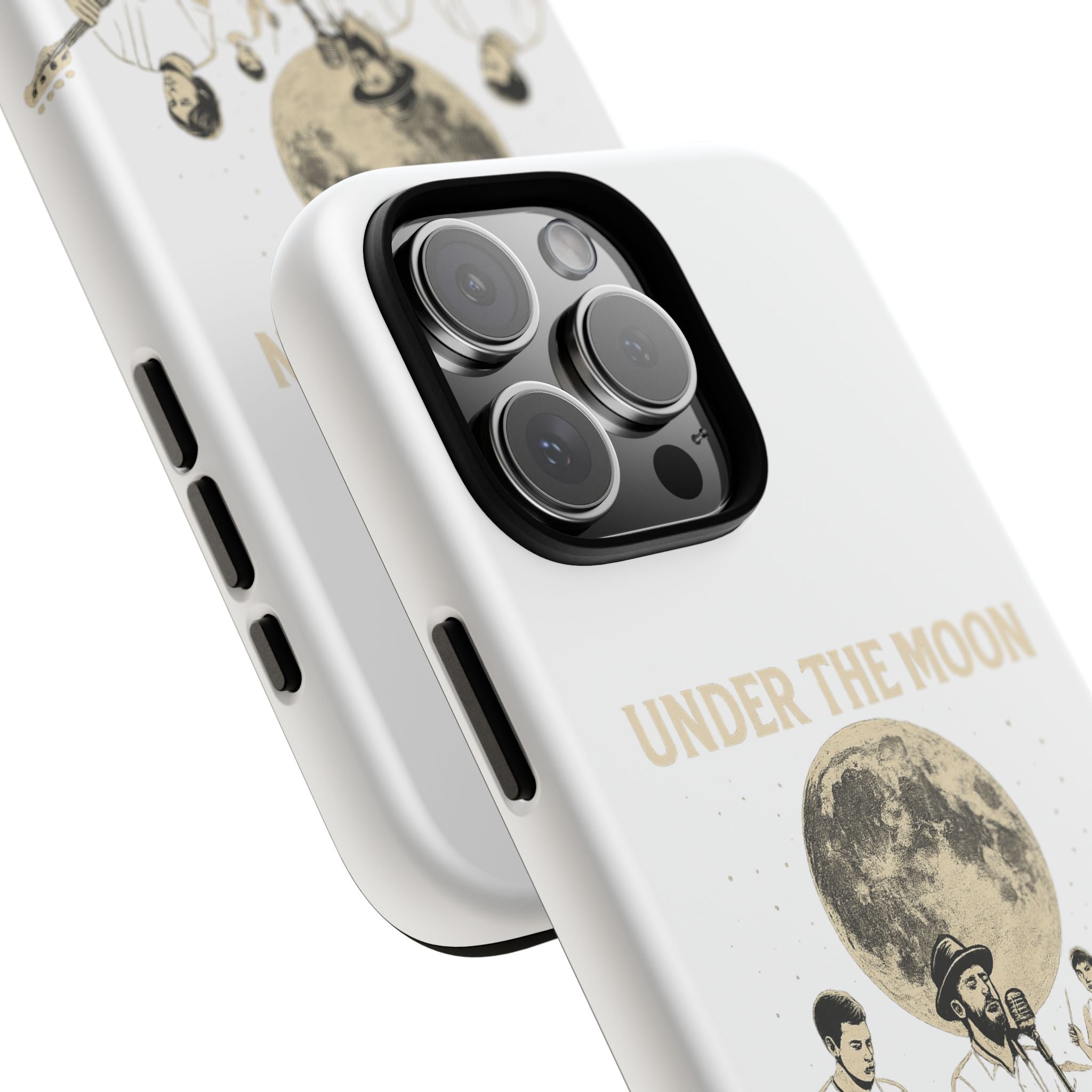 Moonlit Music Phone Case, Stellar Band Phone Cover, Celestial Gift for Music Lovers, Under the Moon Design, Festival Accessories