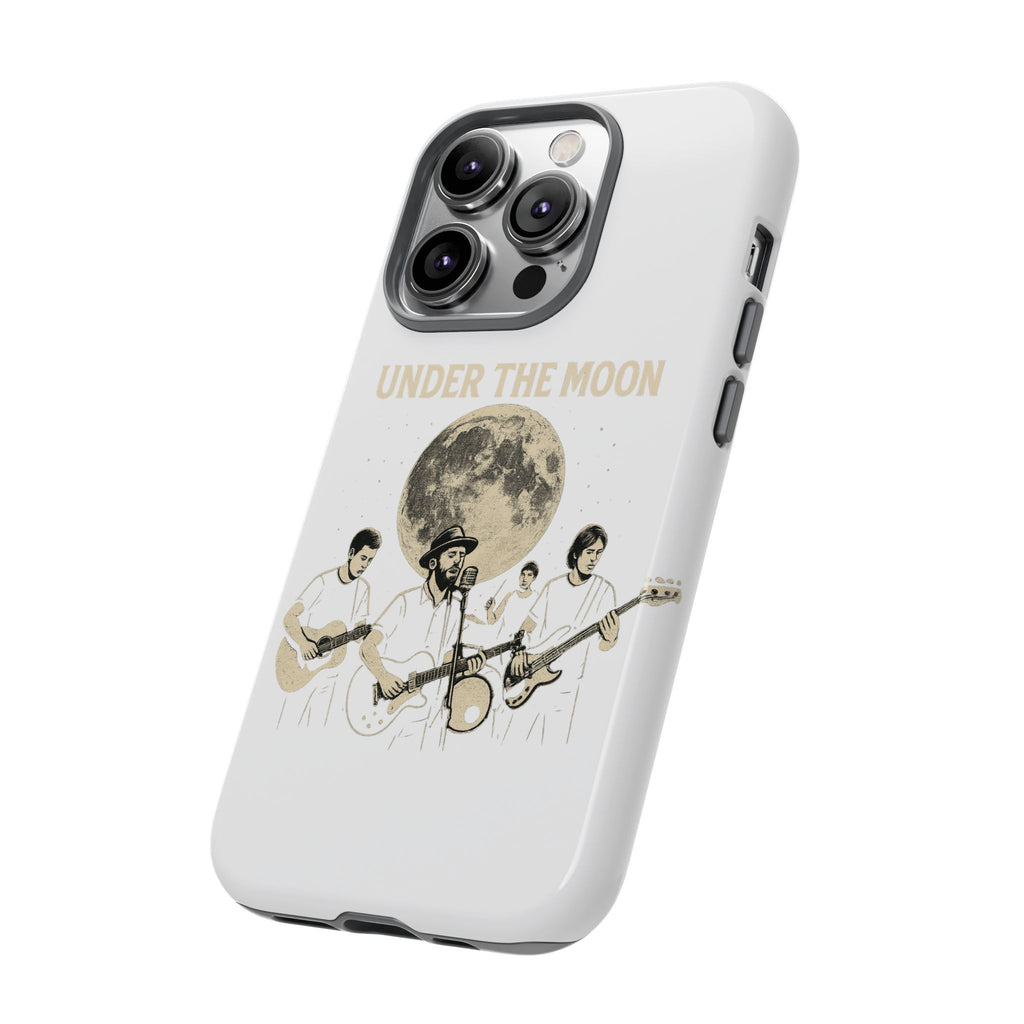 Moonlit Music Phone Case, Stellar Band Phone Cover, Celestial Gift for Music Lovers, Under the Moon Design, Festival Accessories