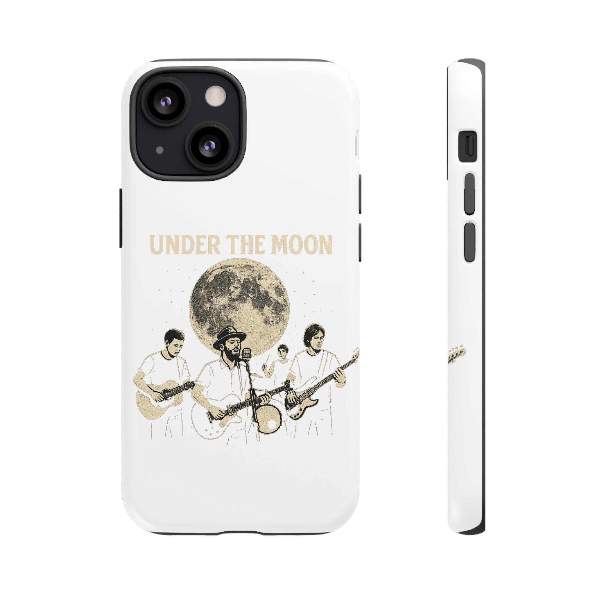Moonlit Music Phone Case, Stellar Band Phone Cover, Celestial Gift for Music Lovers, Under the Moon Design, Festival Accessories