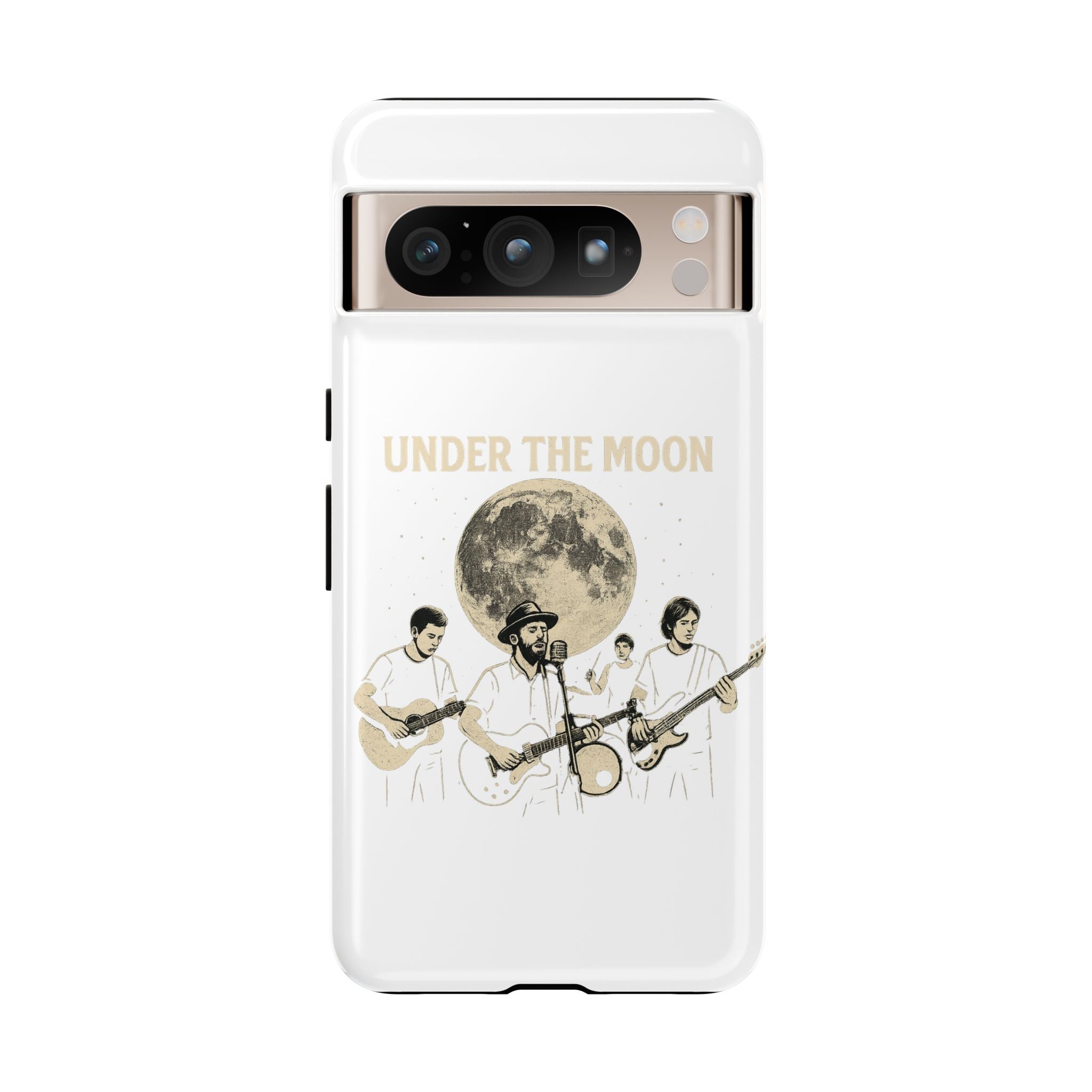 Moonlit Music Phone Case, Stellar Band Phone Cover, Celestial Gift for Music Lovers, Under the Moon Design, Festival Accessories