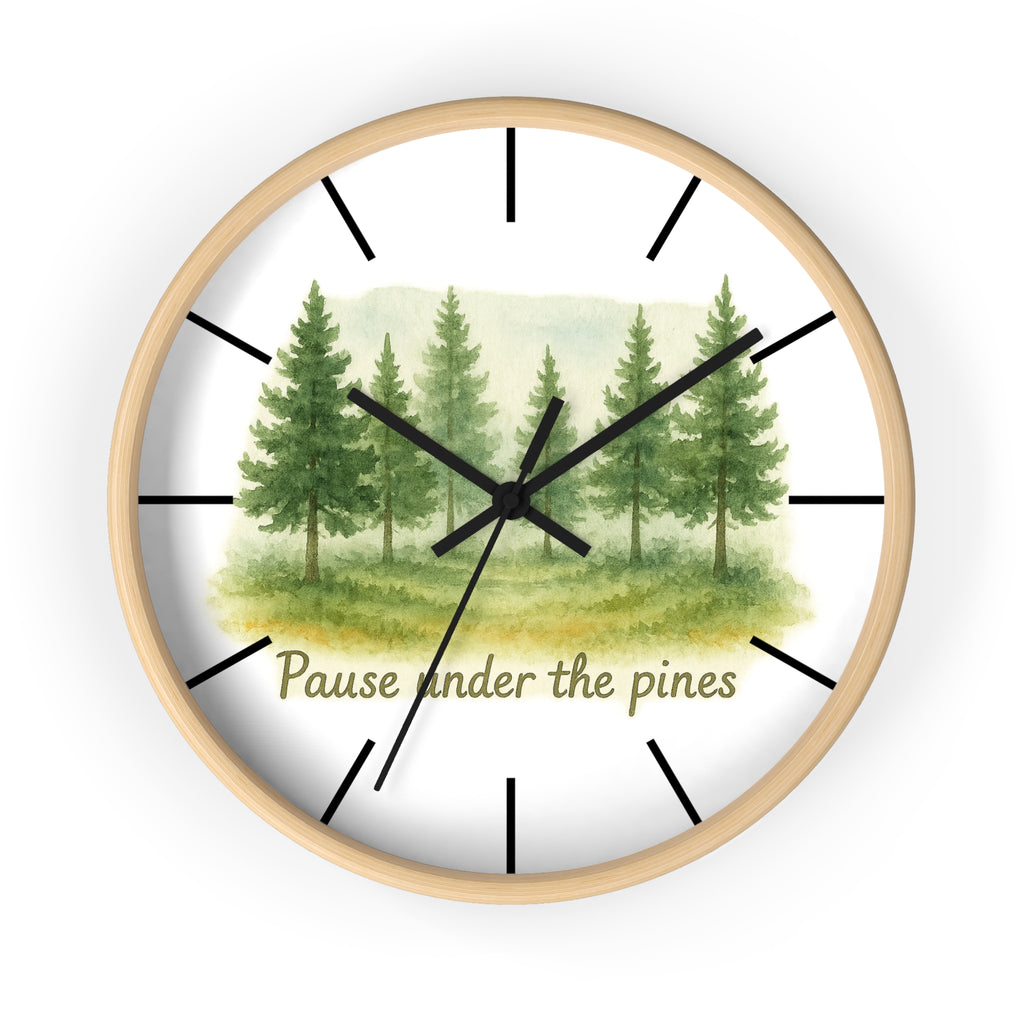 Nature-Inspired Wall Clock with Forest Design | 'Pause Under the Pines' | Perfect for Home Decor, Gift for Nature Lovers, Cozy Living [...]