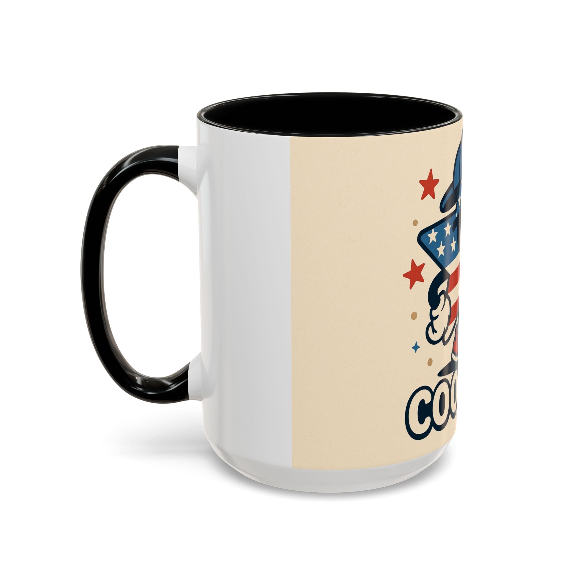 Cool Kid Vintage Accent Coffee Mug, Fun Gift for Kids, Colorful Drinkware, Star & Stripes Theme, Perfect for Birthdays & Holidays