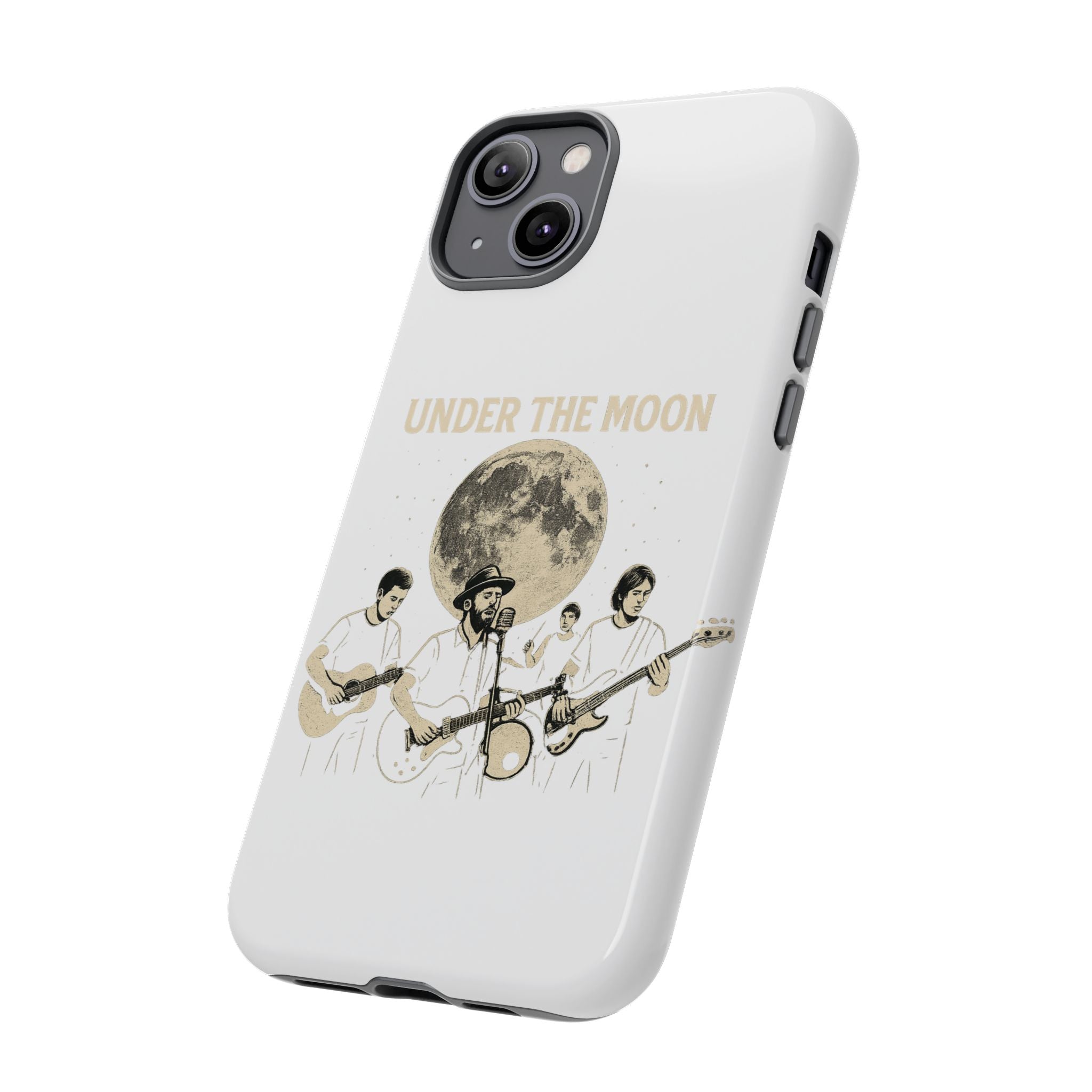 Moonlit Music Phone Case, Stellar Band Phone Cover, Celestial Gift for Music Lovers, Under the Moon Design, Festival Accessories
