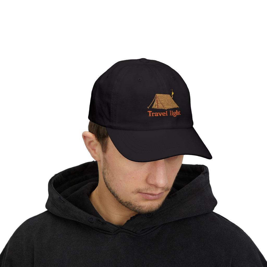 Travel Light Classic Dad Cap | Outdoor Adventure Baseball Hat | Gift for Campers | Summer Caps | Hiking Hats | Casual Sun Hat