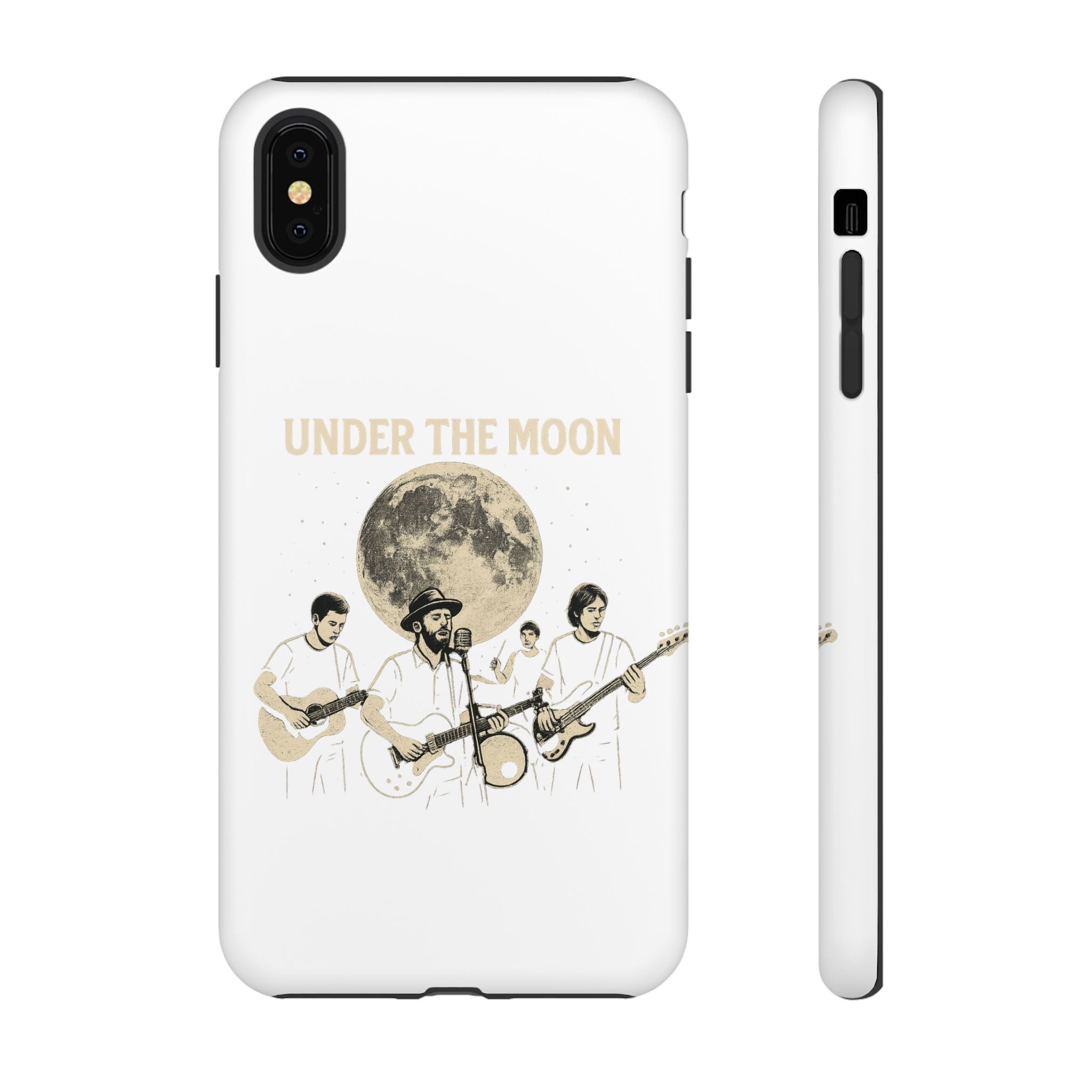 Moonlit Music Phone Case, Stellar Band Phone Cover, Celestial Gift for Music Lovers, Under the Moon Design, Festival Accessories