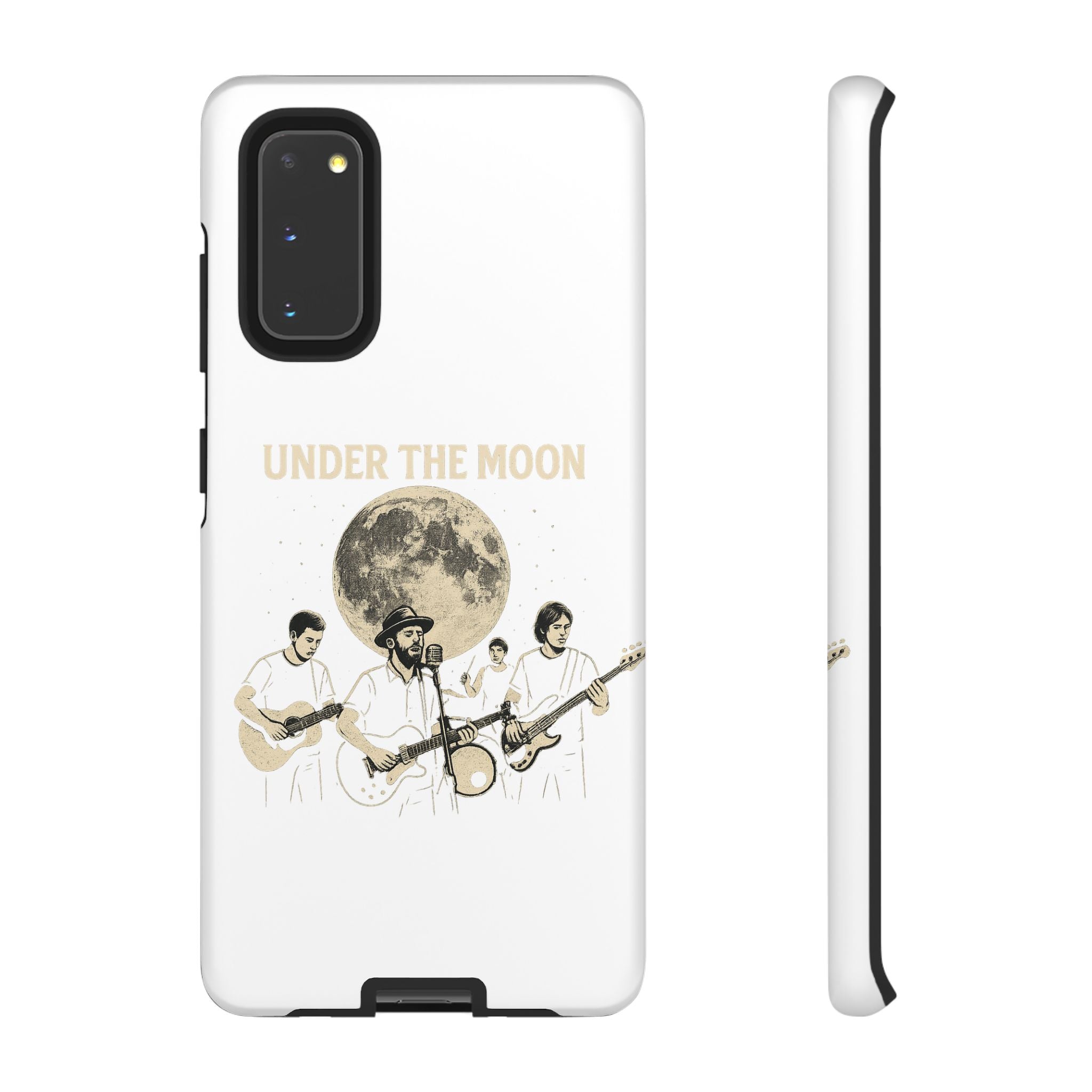 Moonlit Music Phone Case, Stellar Band Phone Cover, Celestial Gift for Music Lovers, Under the Moon Design, Festival Accessories