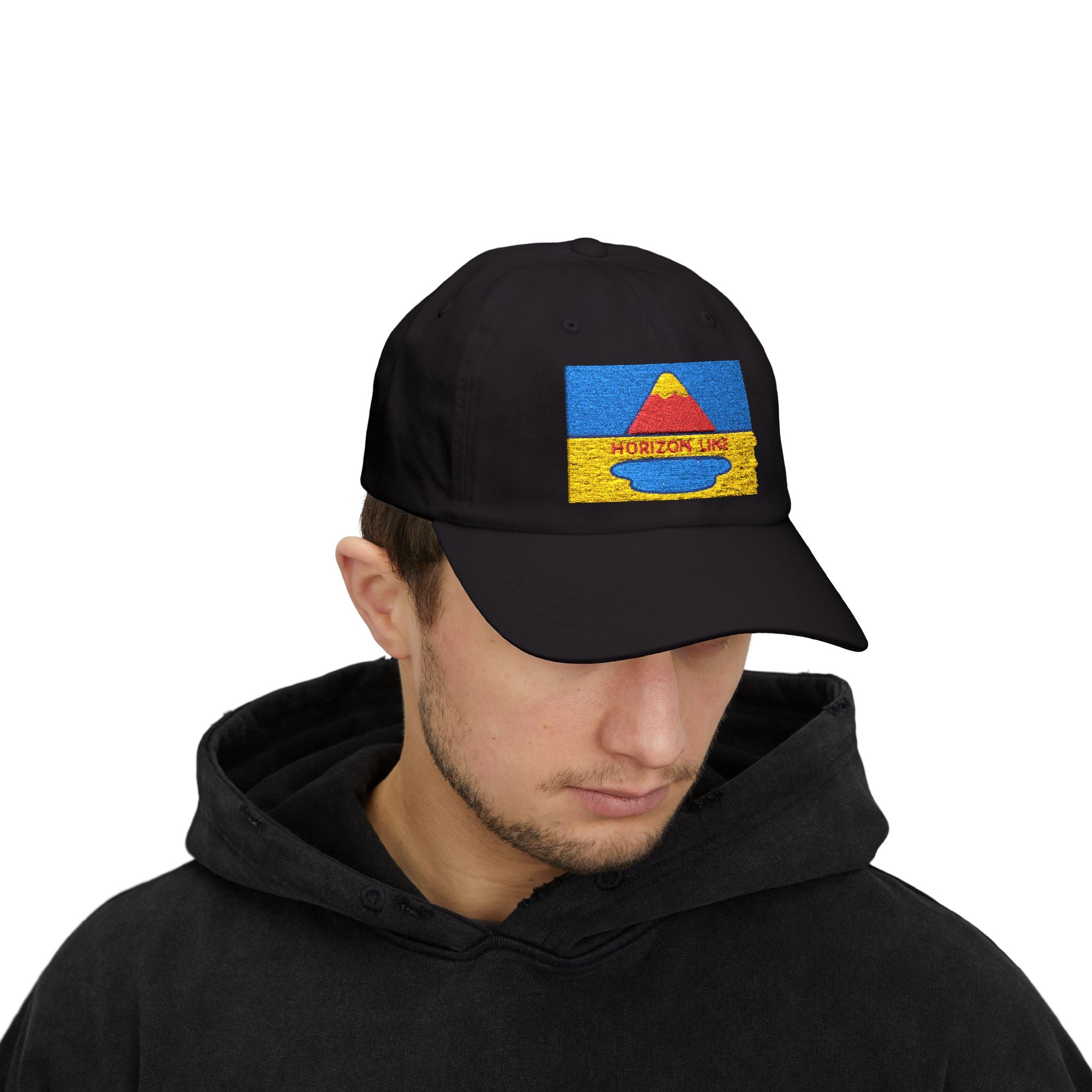 Classic Dad Cap with Horizon Line Design | Casual Hat, Adjustable Cap, Gift for Dads, Summer Accessory, Outdoor Cap