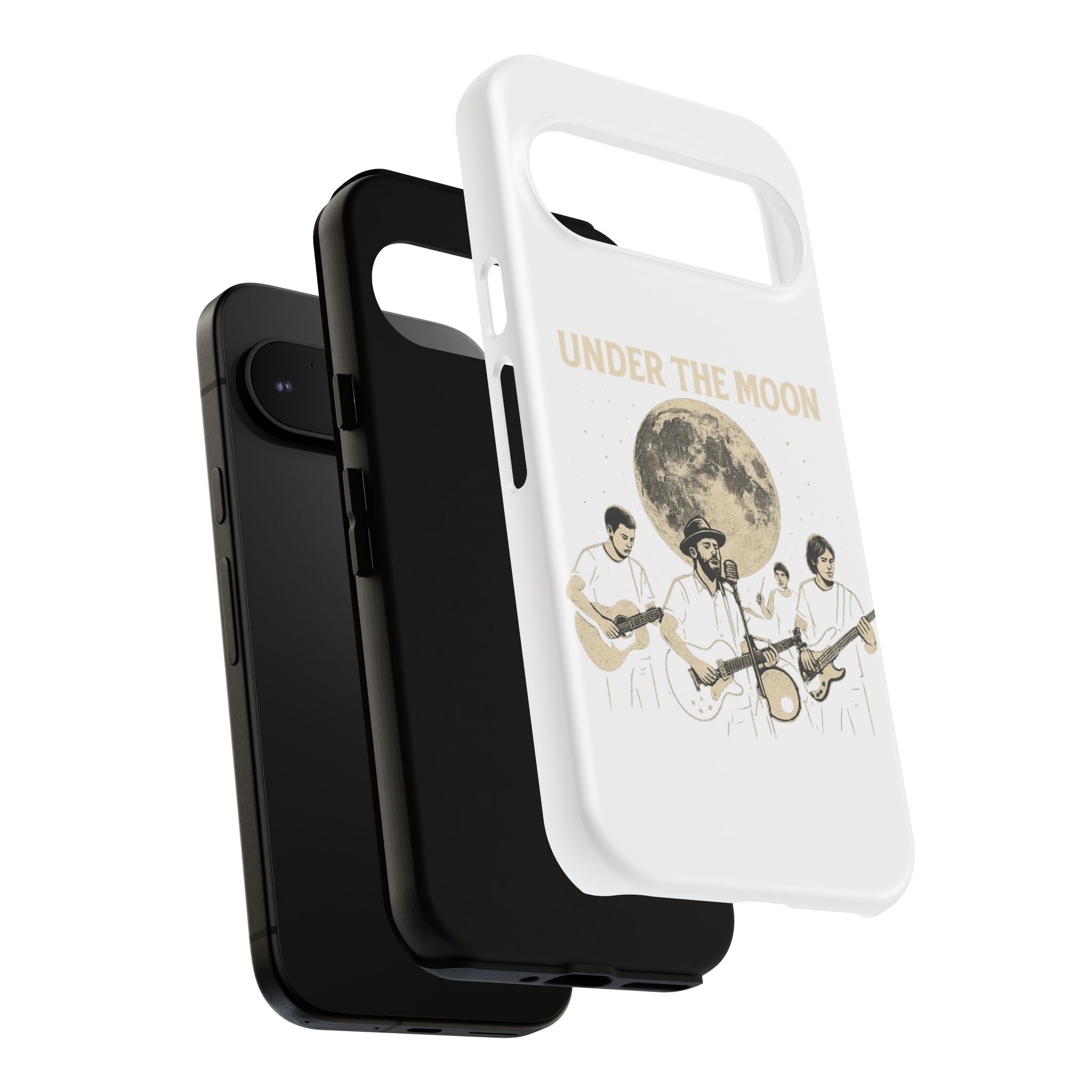 Moonlit Music Phone Case, Stellar Band Phone Cover, Celestial Gift for Music Lovers, Under the Moon Design, Festival Accessories