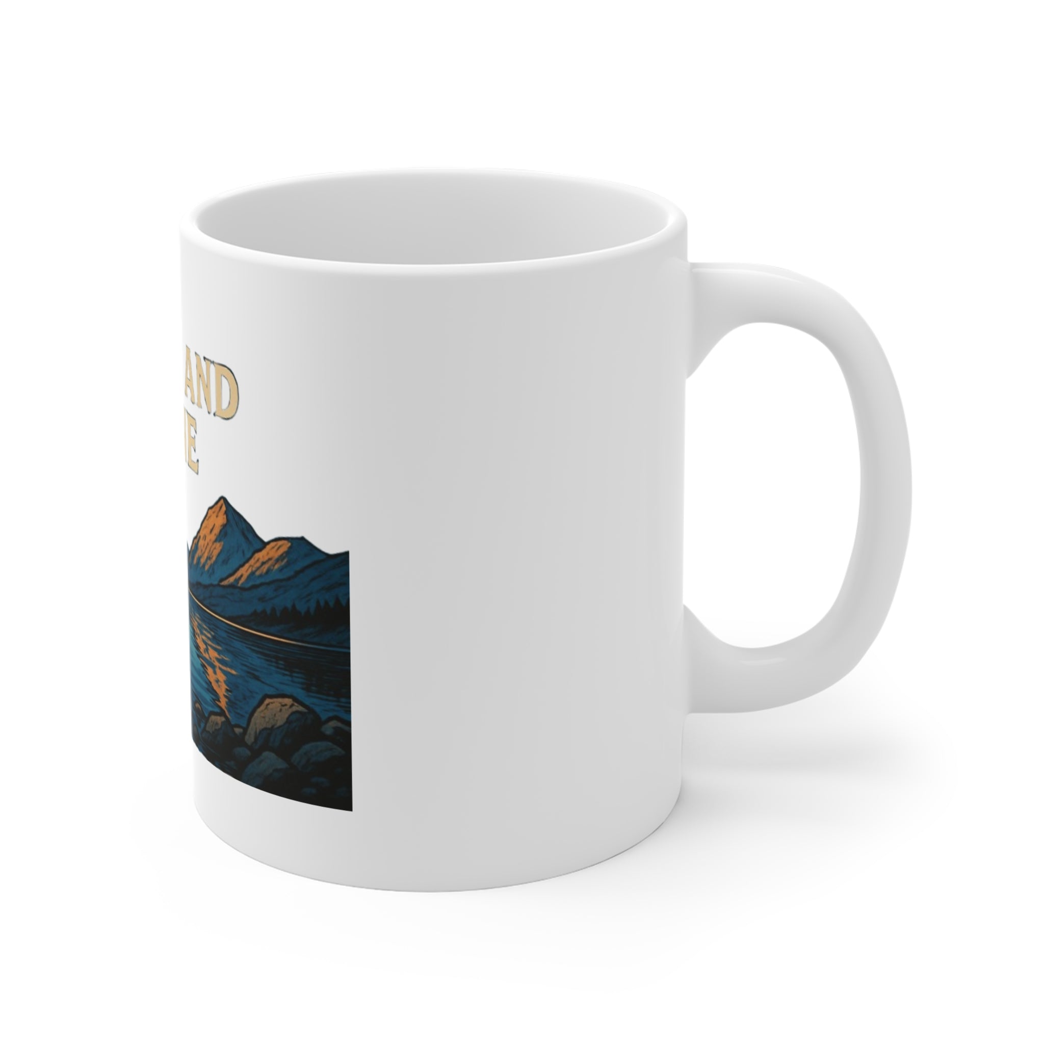 Scenic Nature Mug, Water and Stone Coffee Cup, Outdoor Adventure Gift, Nature Lover's Drinkware, Perfect for Hiking or Camping