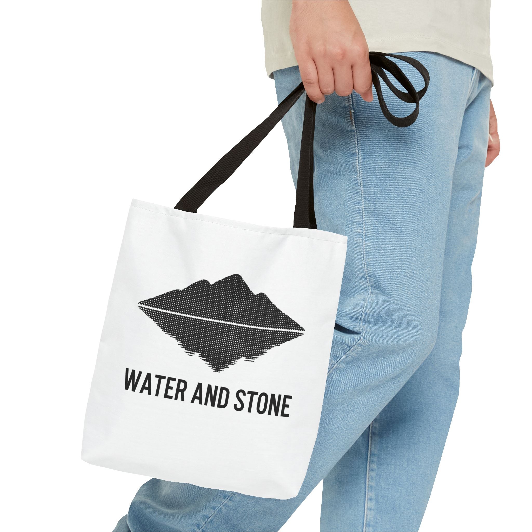 Modern Water and Stone Tote Bag | Eco-Friendly Shopping, Beach, Gym, Travel, Everyday Use