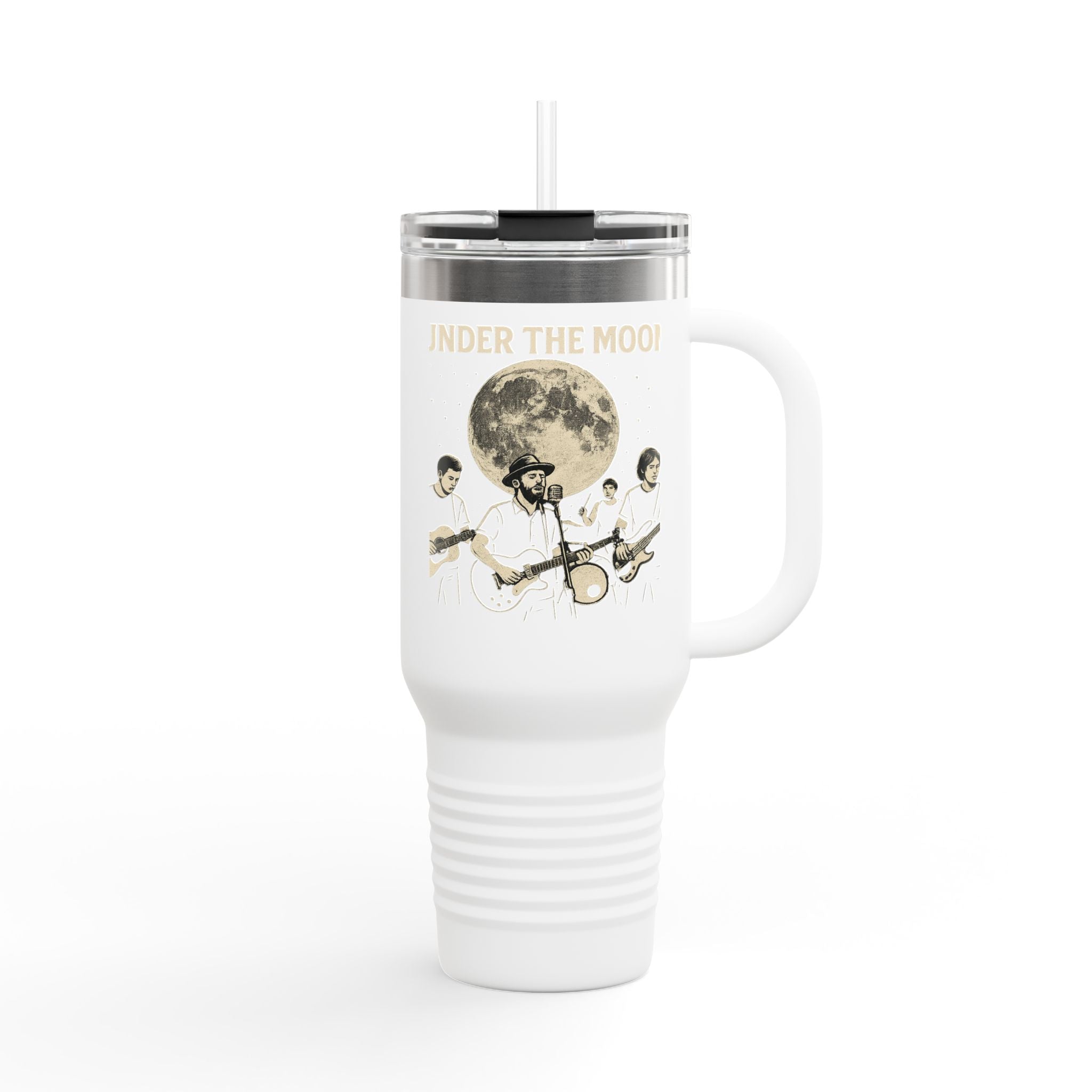 41oz Under the Moon Insulated Travel Mug | Perfect for Coffee Lovers | Unique Gift for Music Fans, Road Trips, Picnics, Camping