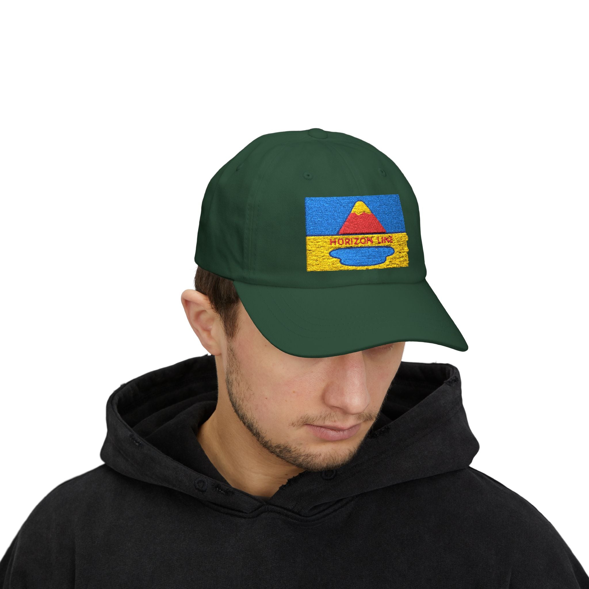 Classic Dad Cap with Horizon Line Design | Casual Hat, Adjustable Cap, Gift for Dads, Summer Accessory, Outdoor Cap