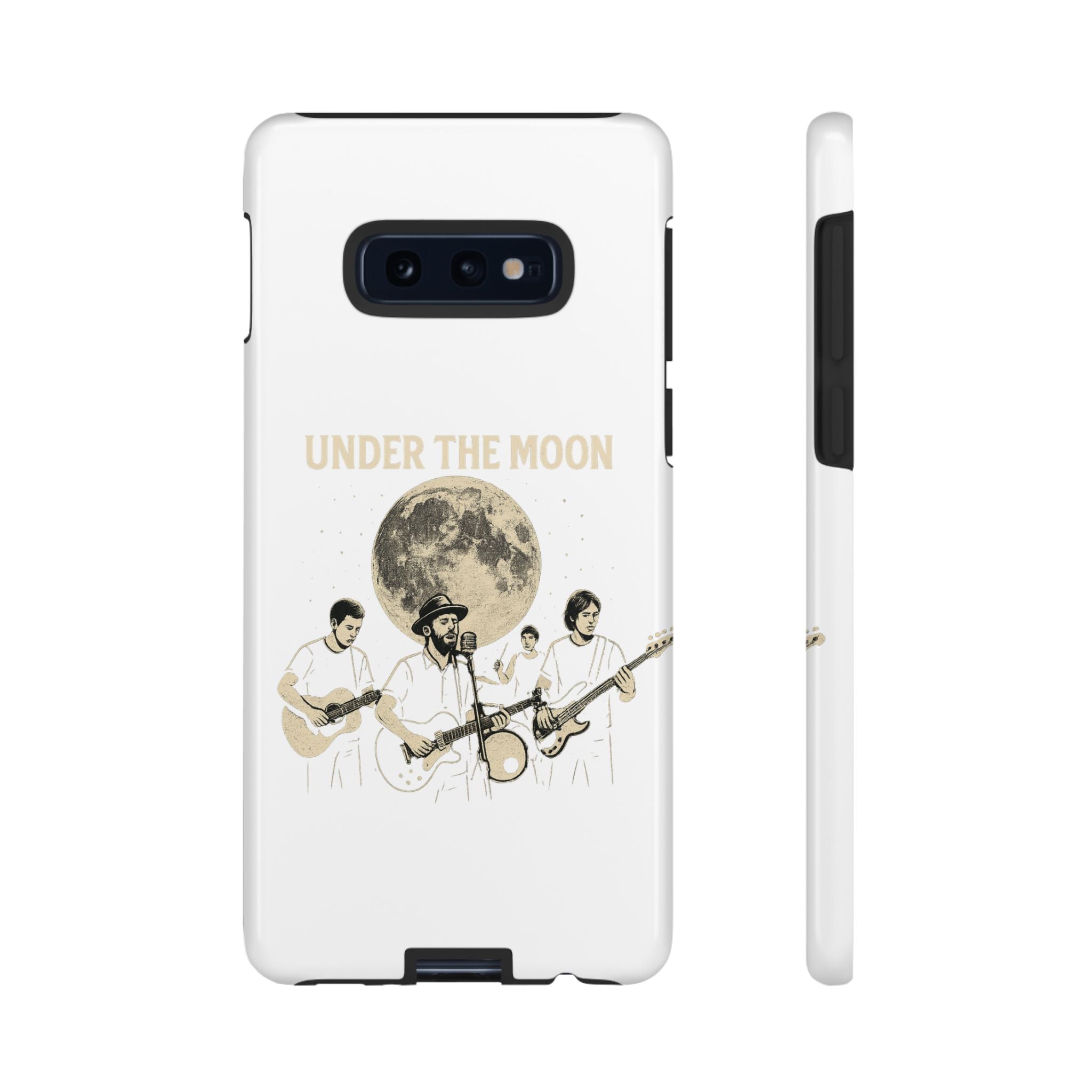 Moonlit Music Phone Case, Stellar Band Phone Cover, Celestial Gift for Music Lovers, Under the Moon Design, Festival Accessories